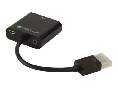 Techly Videokonverter - HDMI - VGA - Schwarz IDATA-HDMI-VGA2AU