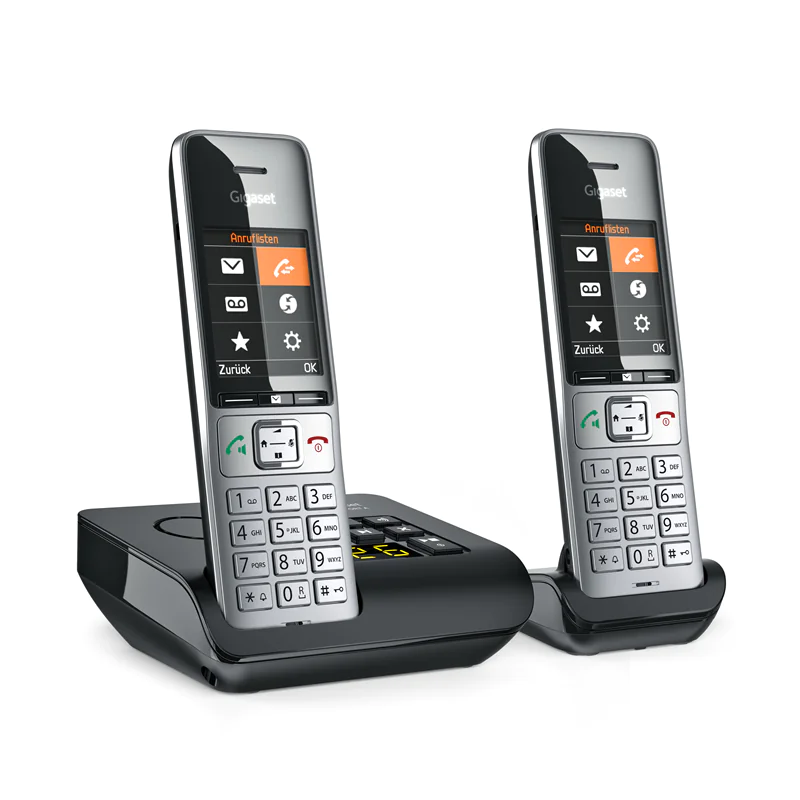 Gigaset 500A Comfort Duo - Schnurlostelefon - Anrufbeantworter - ECO DECT\GAP\CAT-iq - Silver Black + zusätzliches Handset