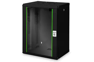 Digitus Professional Unique DN-19-16U-SW - Gehäuse - geeignet für Wandmontage - Schwarz, RAL 9005 - 16U - 48.3 cm (19")