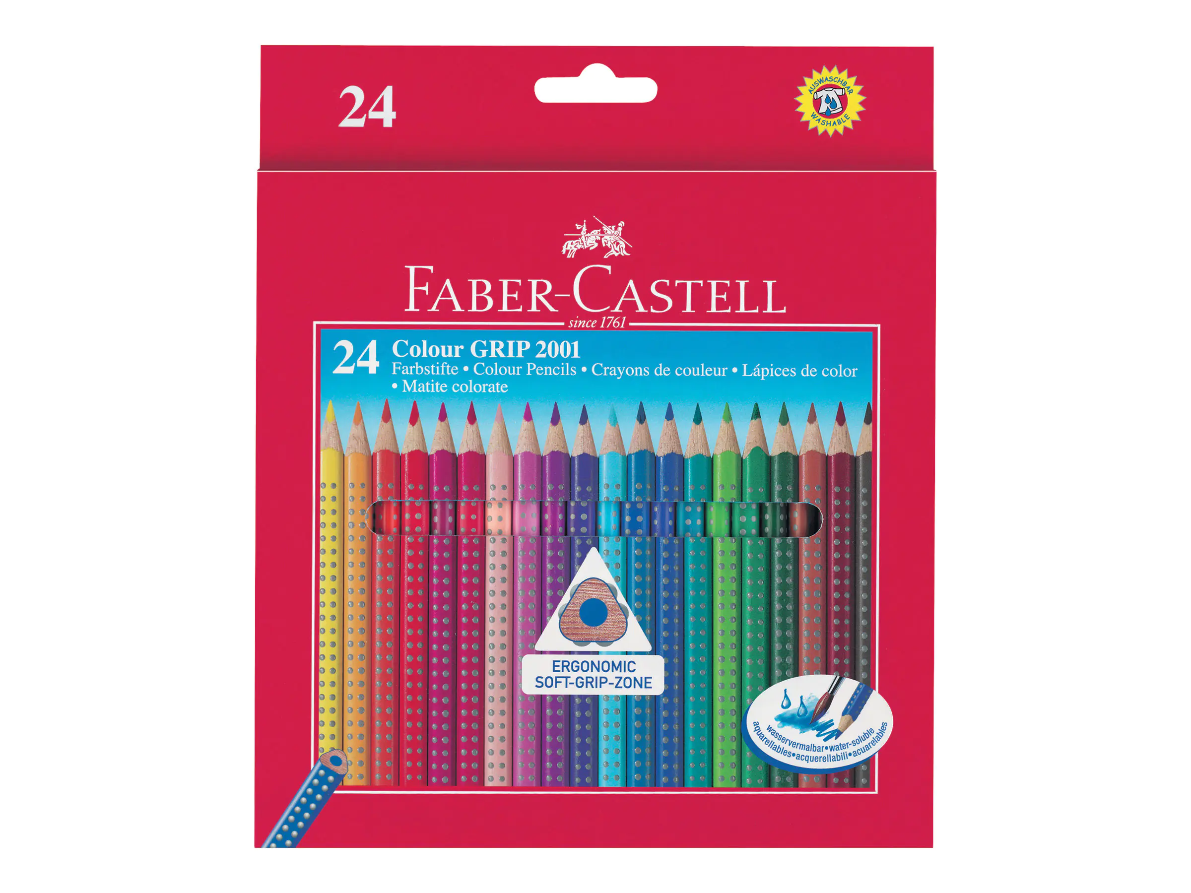 Faber-Castell Farbstift Colour GRIP 112424 farbig sortiert 24 St./Pack.