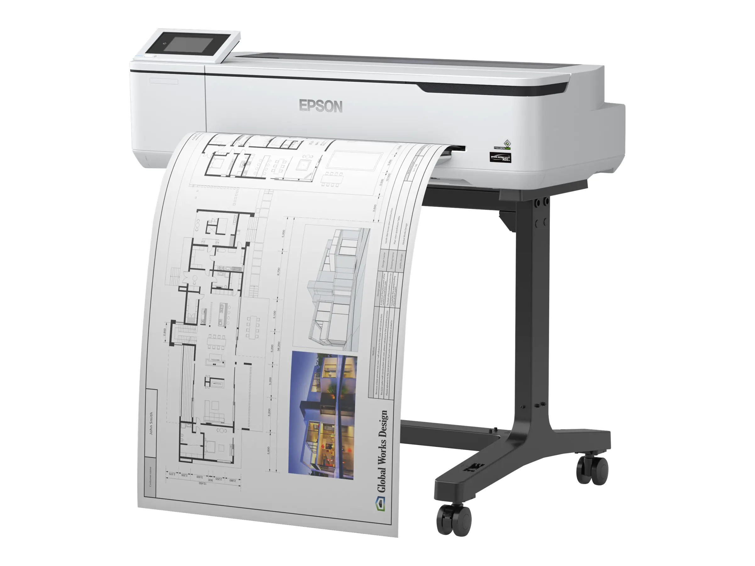 Epson SureColor SC-T3100 - 610 mm (24") Großformatdrucker - Farbe - Tintenstrahl - Rolle A1 (61,0 cm) - 2400 x 1200 dpi - Gigabit LAN, Wi-Fi(n), USB 3.0 - cutter