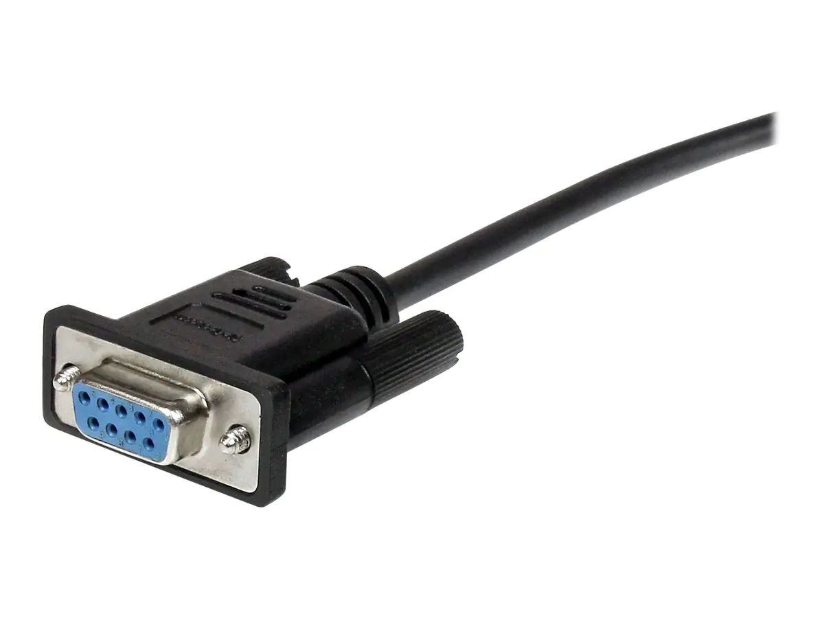 StarTech 50cm Seriell DB9 RS232 Verlängerungskabel - RS 232 DB-9 Kabel Verlängerung- DB 9 (Stecker) RS-232 (Buchse) Schwarz - Serielles Verlängerungskabel - DB-9 (M) zu DB-9 (W) - 50 cm - Schwarz - für P/N: 1P3FPC-USB-SERIAL, IC232TTL, ICUSB2321F, ICUSB23