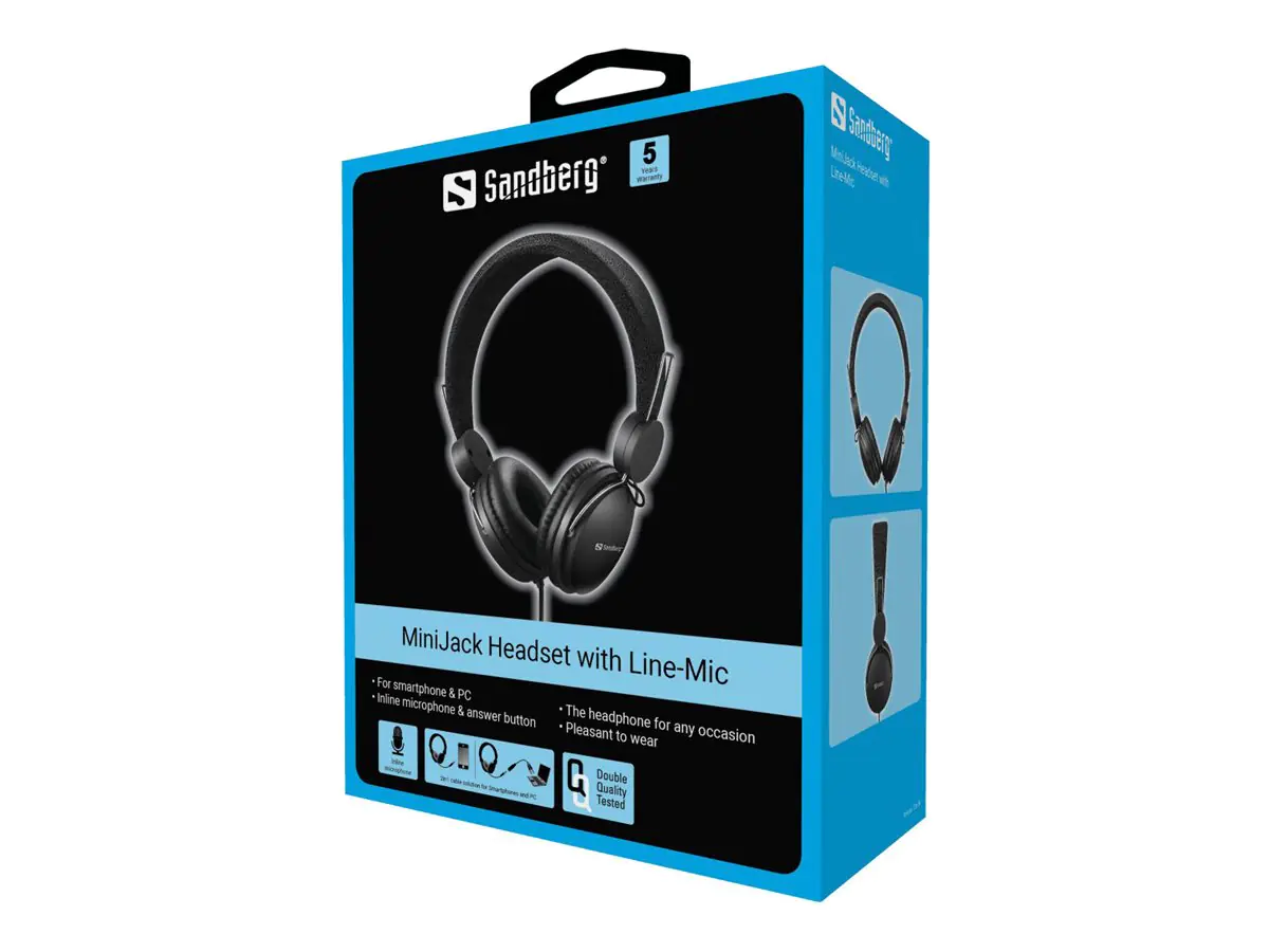 SANDBERG MiniJack Headset with Line-Mic - Kopfhörer 126-34