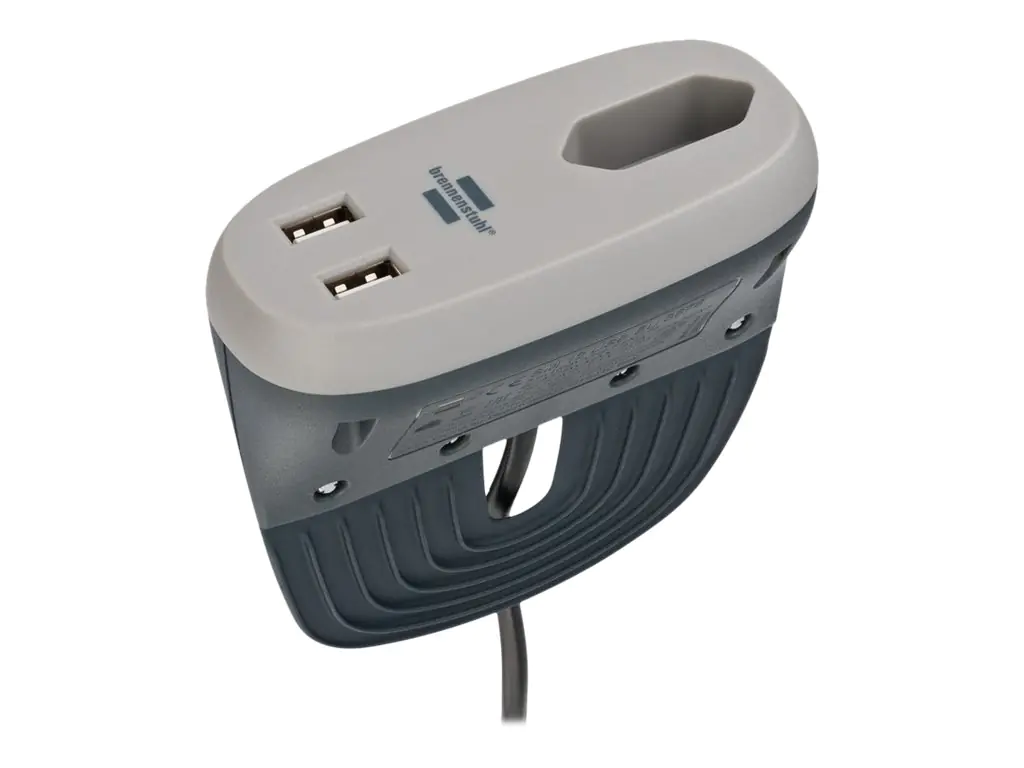 brennenstuhl estilo sofa - Steckdosenleiste - AC 220-250 V - 575 Watt - Eingabe, Eingang Eurostecker - Ausgangsanschlüsse: 3 (Stromversorgung, 2 x USB) - 3 m Schnur - Schwarz, Anthrazit