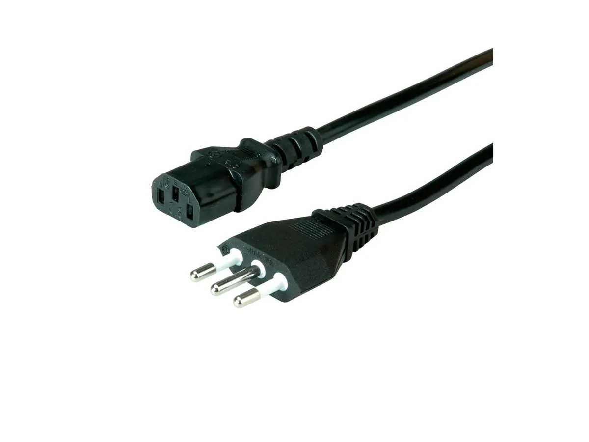 VALUE Stromkabel - CEI 23-50 (M) zu power IEC 60320 C13 gerade 19.99.2072
