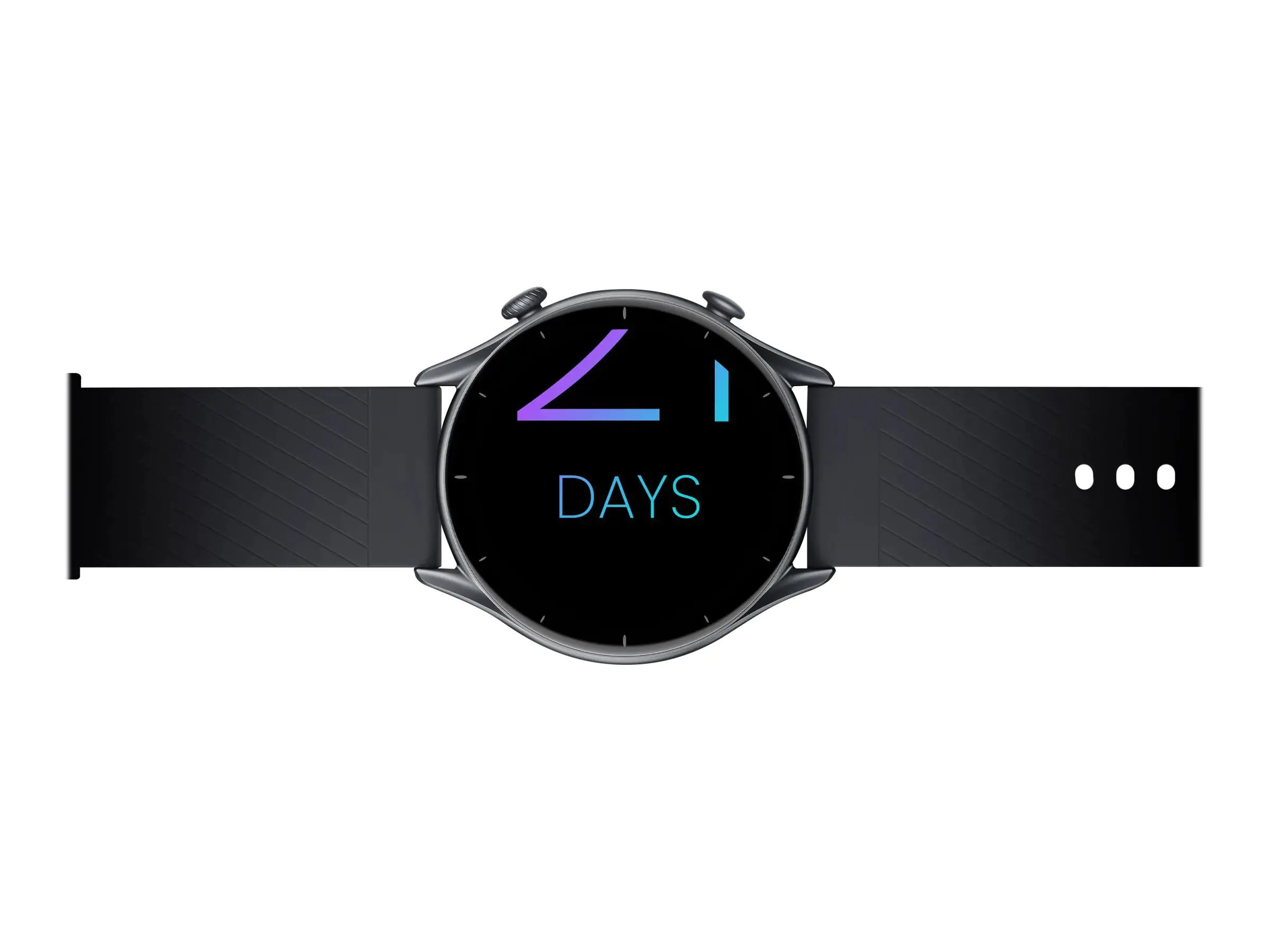 Amazfit GTR 3 - Intelligente Uhr mit Riemen - Silikon - thunder black - Handgelenkgröße: 155-218 mm - Anzeige 3.5 cm (1.39") - Bluetooth - 32 g