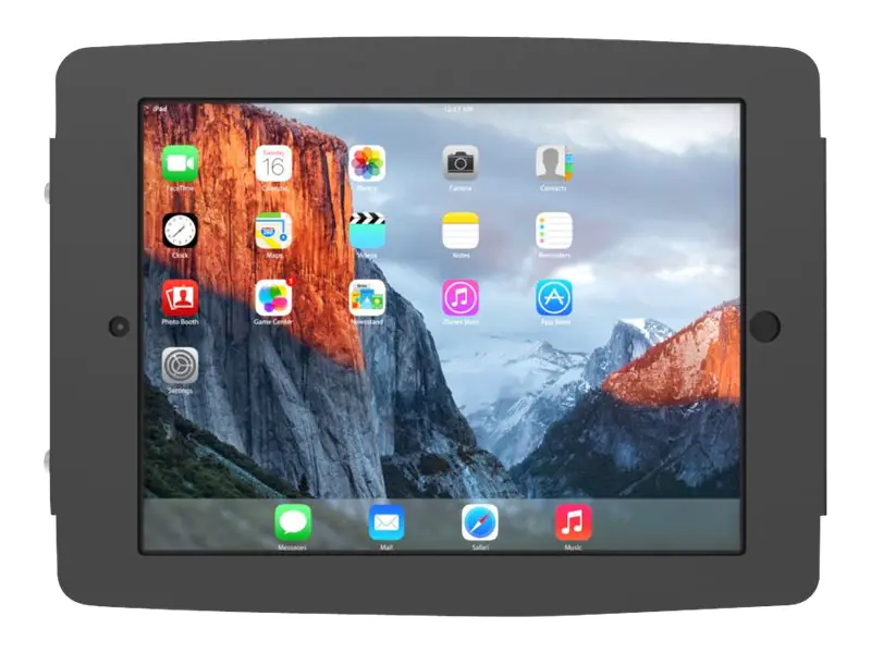 Compulocks iPad Pro 11" (1-4th Gen) Space Enclosure Wall Mount - Gehäuse - für Tablett - verriegelbar - Aluminium - Schwarz - Bildschirmgröße: 27.9 cm (11") - Montageschnittstelle: 100 x 100 mm - Wandmontage - für Apple 11-inch iPad Pro (1. Generation, 2.