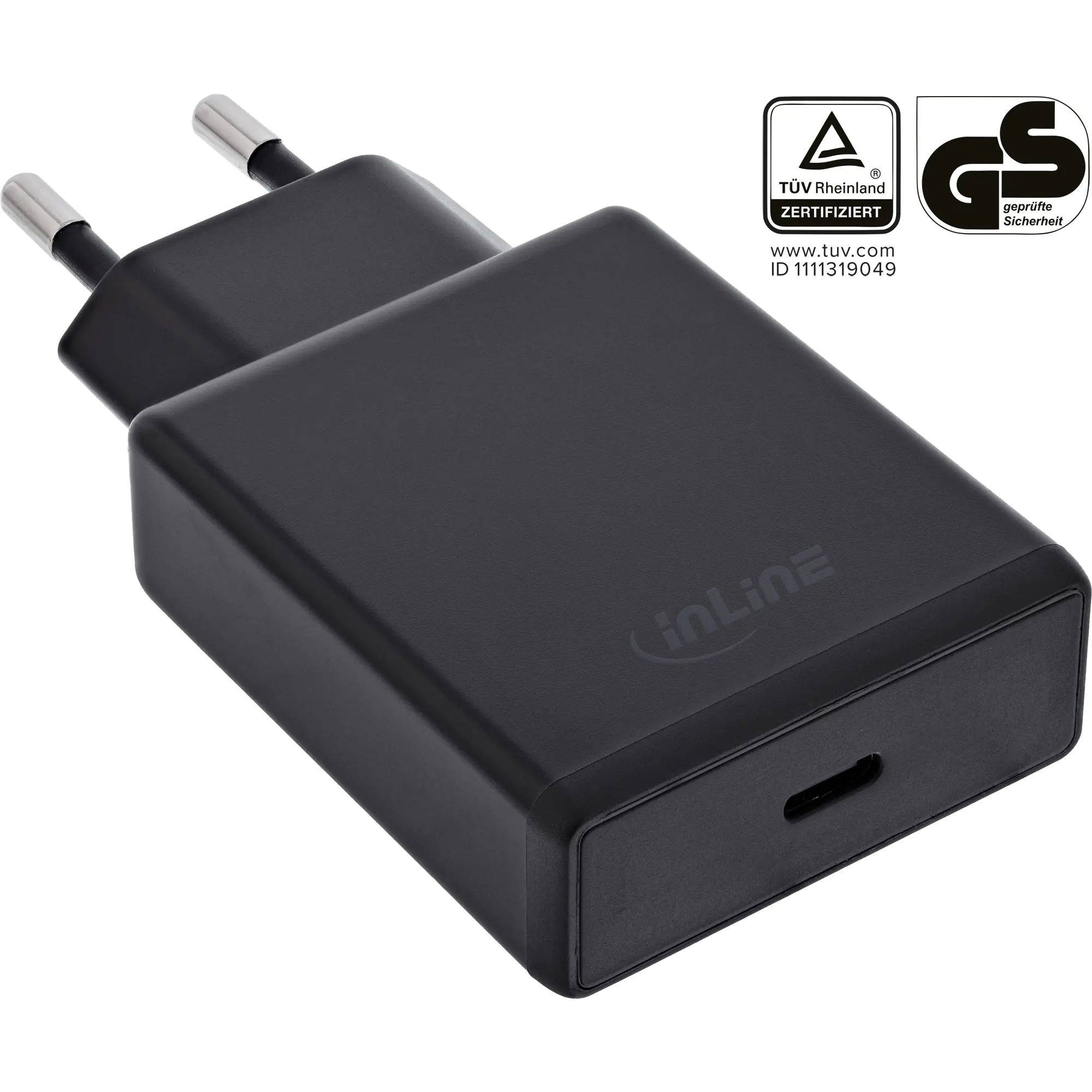 InLine USB Netzteil Ladegerät - Single USB-C - PD - AVS - 65W - schwarz 31565B