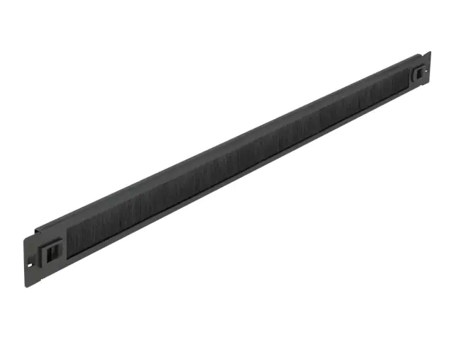 Delock - Kabelabdeckung mit Bürsten - Rack montierbar - Schwarz - 1U - 48.3 cm (19")