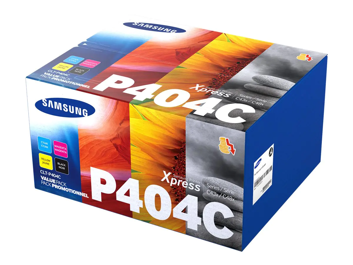 Samsung CLT-P404C - 4er-Pack - Schwarz, Gelb, Cyan, Magenta - Original - Tonerpatrone (SU365A) - für Samsung CLX-3302, 3303, 3304, 3307; Xpress SL-C432, C433, C462, C463, C467, C482, C483 Samsung CLT-P404C - 4er-Pack - Schwarz, Gelb, Cyan, Magenta - Original - Tonerpatrone (SU365A) - für Samsung CLX-3302, 3303, 3304, 3307; Xpress SL-C432, C433, C462, C463, C467, C482, C483