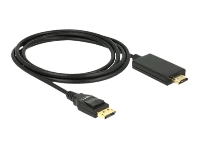 Delock - Adapterkabel - DisplayPort männlich zu HDMI männlich - 2 m - dreifach abgeschirmtes Twisted-Pair-Kabel - Schwarz - passiv Delock - Adapterkabel - DisplayPort männlich zu HDMI männlich - 2 m - dreifach abgeschirmtes Twisted-Pair-Kabel - Schwarz - passiv