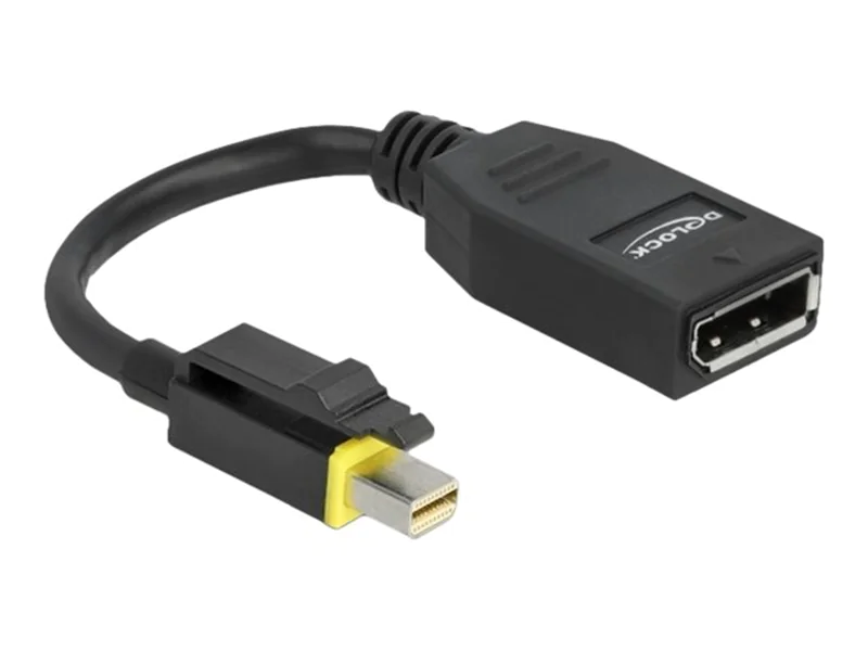 Delock - DisplayPort-Adapter - Mini DisplayPort (M) eingerastet zu DisplayPort (W) - DisplayPort 1.4 - 15 cm - halogenfrei, 8K Unterstützung - Schwarz Delock - DisplayPort-Adapter - Mini DisplayPort (M) eingerastet zu DisplayPort (W) - DisplayPort 1.4 - 15 cm - halogenfrei, 8K Unterstützung - Schwarz