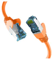 EFB-Elektronik - Patch-Kabel - RJ-45 (M) zu RJ-45 (M) - 5 m - 6 mm - S/FTP, PiMF - CAT 7 (Kabel) / CAT 6a (Anschlüsse) - geschirmt, halogenfrei, geformt, verseilt, Knickschutzmanschette, 10 Gigabit Ethernet, Steckerbelegung 1:1 - orange EFB-Elektronik - Patch-Kabel - RJ-45 (M) zu RJ-45 (M) - 5 m - 6 mm - S/FTP, PiMF - CAT 7 (Kabel) / CAT 6a (Anschlüsse) - geschirmt, halogenfrei, geformt, verseilt, Knickschutzmanschette, 10 Gigabit Ethernet, Steckerbelegung 1:1 - orange