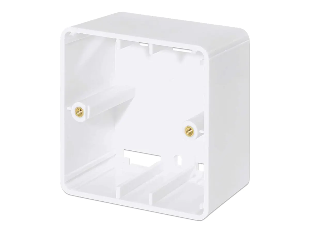 Intellinet - Aufputzbox - Unterputzdose, für Wandplatten - RAL 9003, Signal White