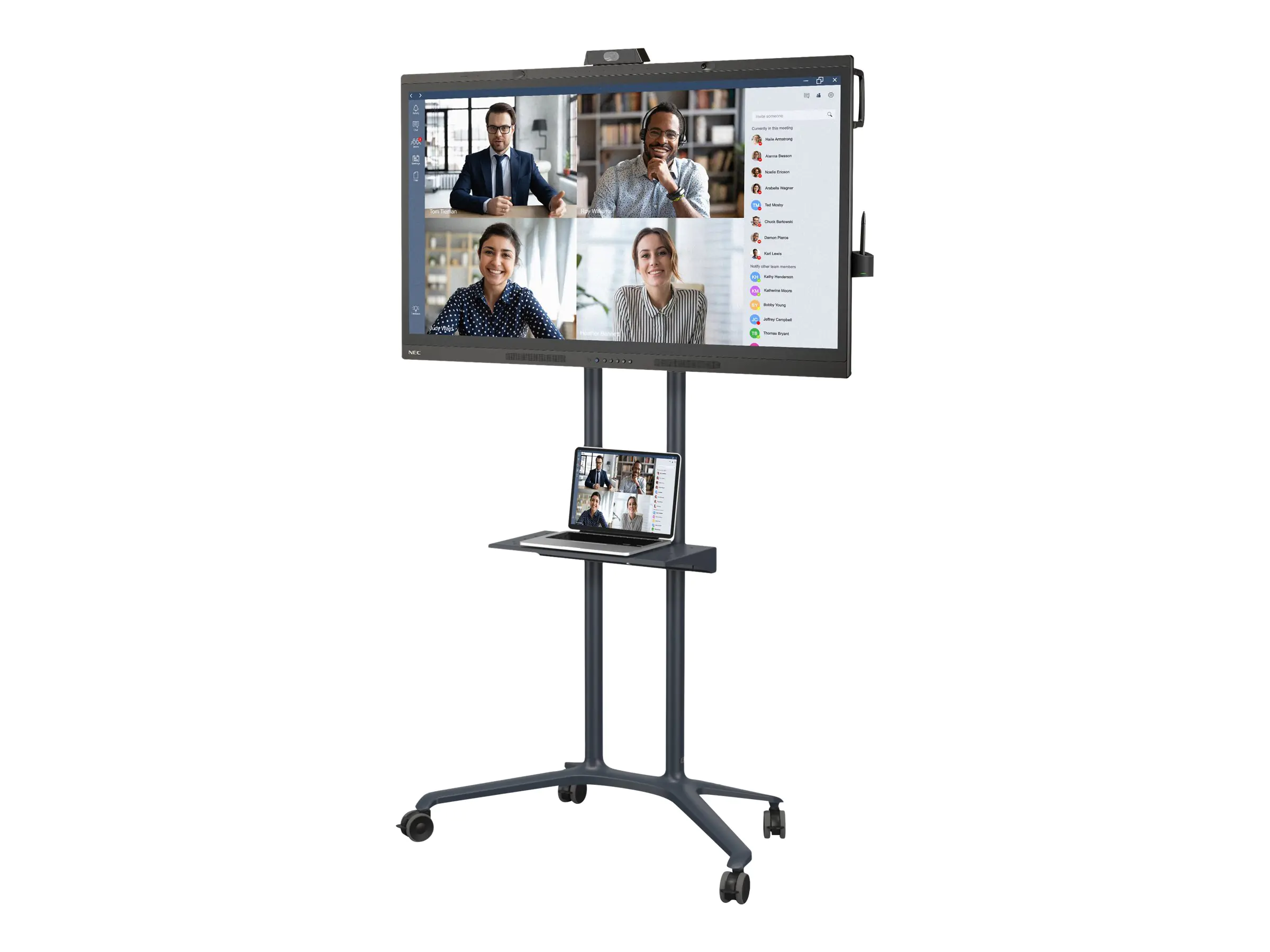 NEC PD04 Tipster Trolley - Wagen - für LCD-Display - Aluminium - Dunkelgrau - Montageschnittstelle: 400 x 400 mm - für MultiSync M431, M491, M551, M651, MA431, MA491, MA551, ME501, P435, P495, P555, WD551