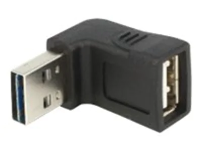 Delock - USB-Adapter - USB (W) zu USB (M) - 90° Stecker - Schwarz