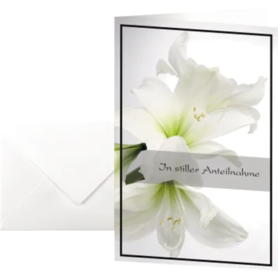 SIGEL Trauerkarte Amaryllis DS006 11,5x17cm 10 St./Pack. +Umschläge SIGEL Trauerkarte Amaryllis DS006 11,5x17cm 10 St./Pack. +Umschläge