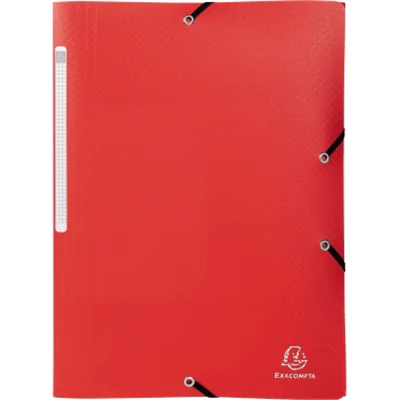 Exacompta Sammelmappe Opak 55085E A4 PP Gummizug 3Klappen rot Exacompta Sammelmappe Opak 55085E A4 PP Gummizug 3Klappen rot