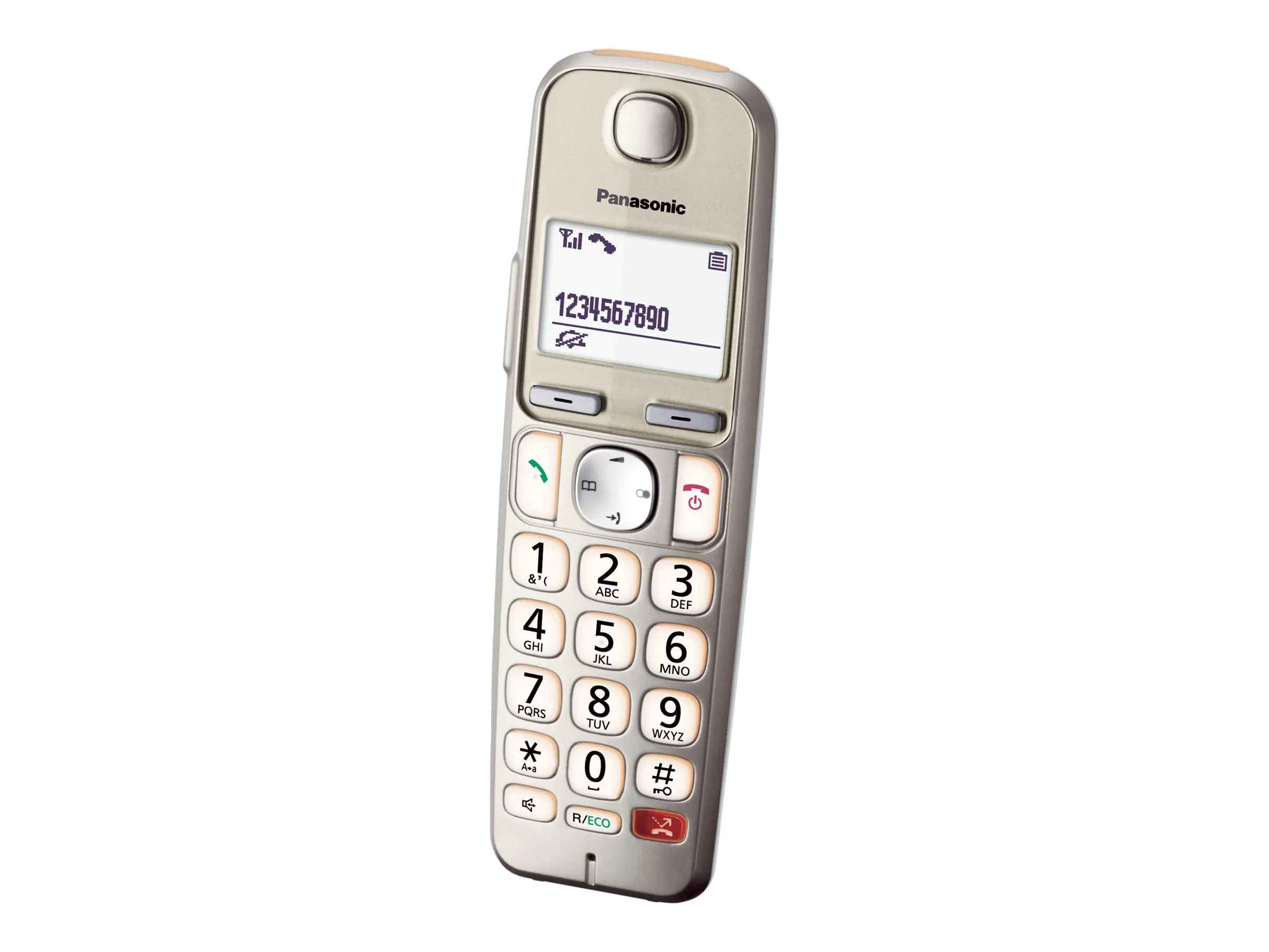 Panasonic KX-TGE260 - Schnurlostelefon - Anrufbeantworter mit Rufnummernanzeige/Anklopffunktion - DECT\GAP - dreiweg Anruffunktion - Champagnergold