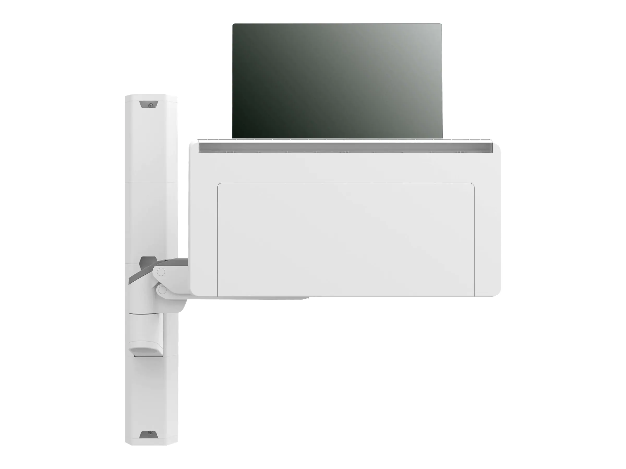Ergotron CareFit Combo System with Worksurface - Befestigungskit (Gelenkarm, Ausfahrbare Tastaturablage mit integrierter Arbeitsoberfläche, Wandhalterung, Laufschienenadapter, Wandschiene 34", Wandschienenabdeckungen, Laufschienenhalterung) - modular