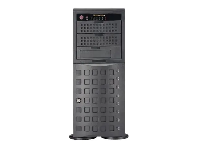 Supermicro A+ Server 4023S-TRT - Server - Tower - 4U - zweiweg - keine CPU - RAM 0 GB - SATA - Hot-Swap 8.9 cm (3.5") Schacht/Schächte - keine HDD - AST2500 - 10GbE - Monitor: keiner - Schwarz