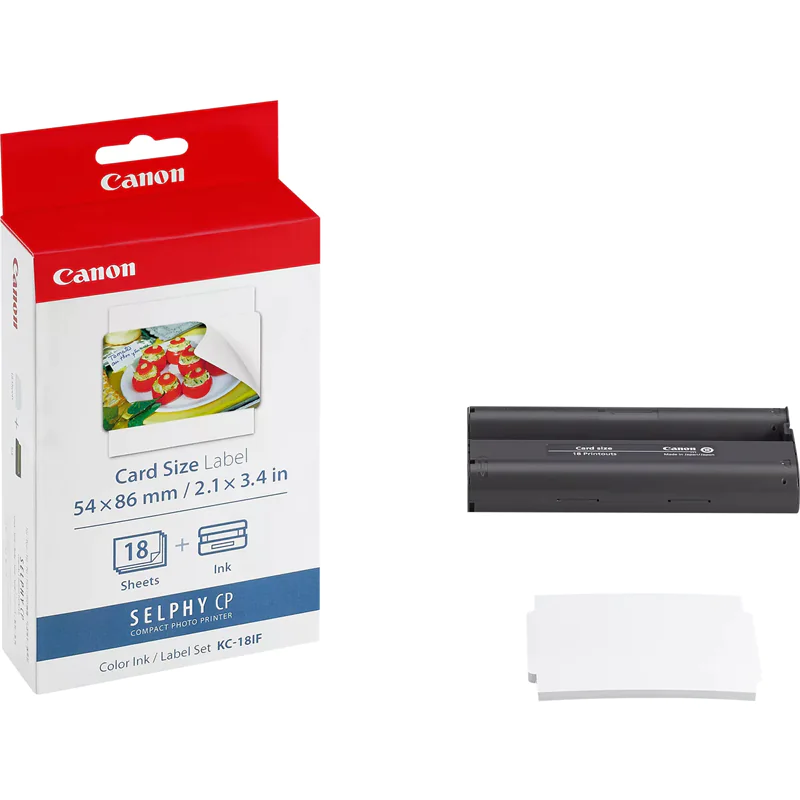 Canon KC-18IF - 18 Stck. Etiketten - für Canon SELPHY CP1000, CP1200, CP1300, CP1500, CP530, CP780, CP790, CP800, CP820, CP910