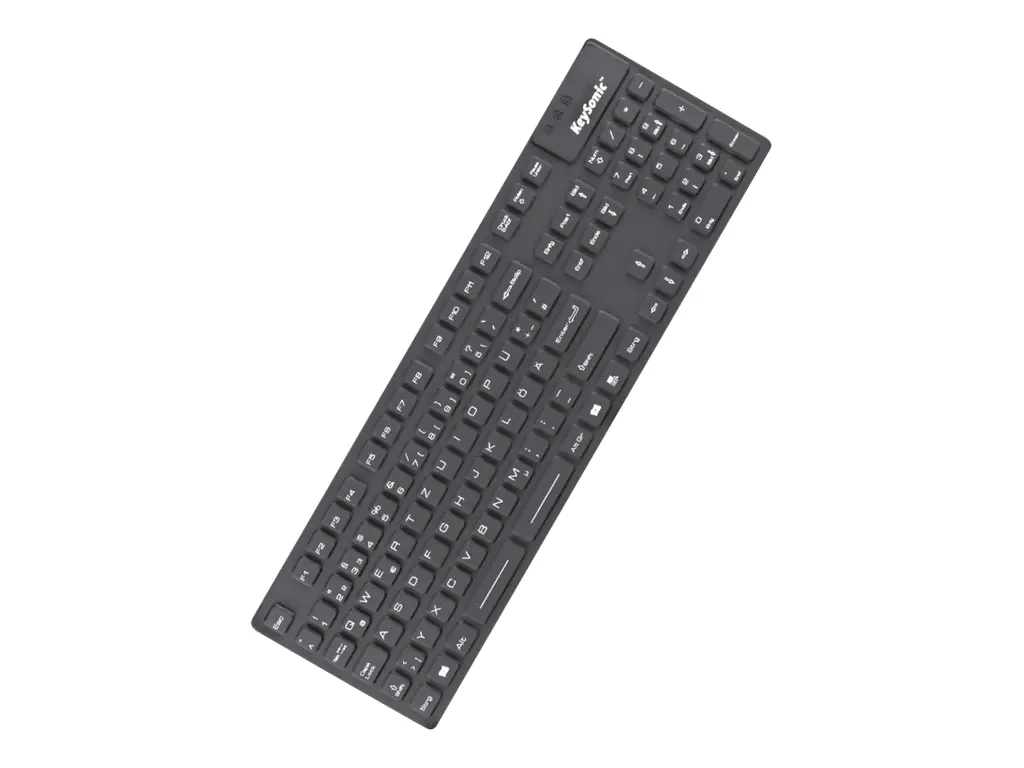 Keysonic KSK-8030 IN - Tastatur - USB - Deutsch - wasserdicht - Schwarz