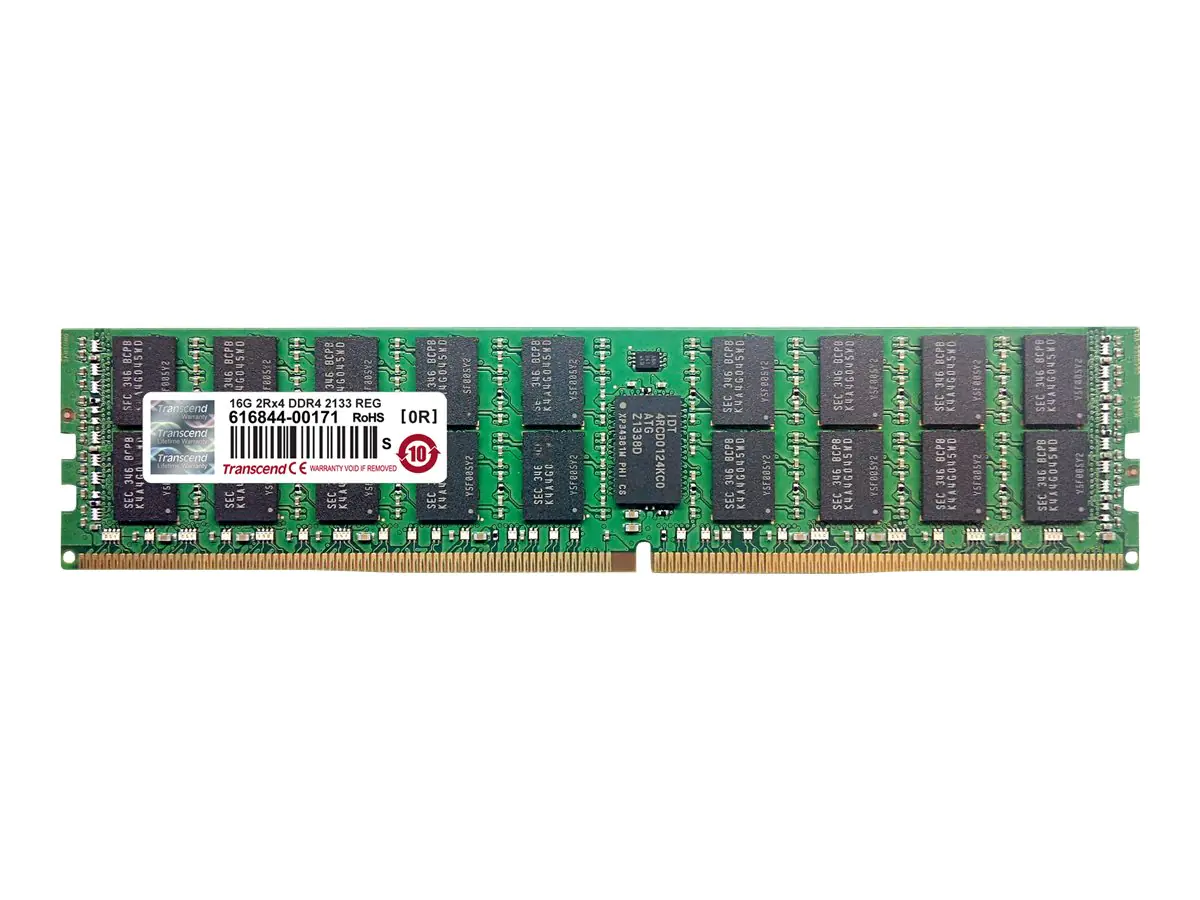 Transcend - DDR4 - Modul - 16 GB - DIMM 288-PIN - 2400 MHz / PC4-19200 - CL17 - 1.2 V - registriert - ECC