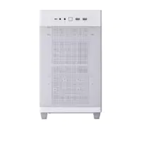 ASUS Prime AP201 - Kleiner Tower - micro ATX - Seitenteil mit Fenster (gehärtetes Glas) - keine Spannungsversorgung - weiß - USB/Audio