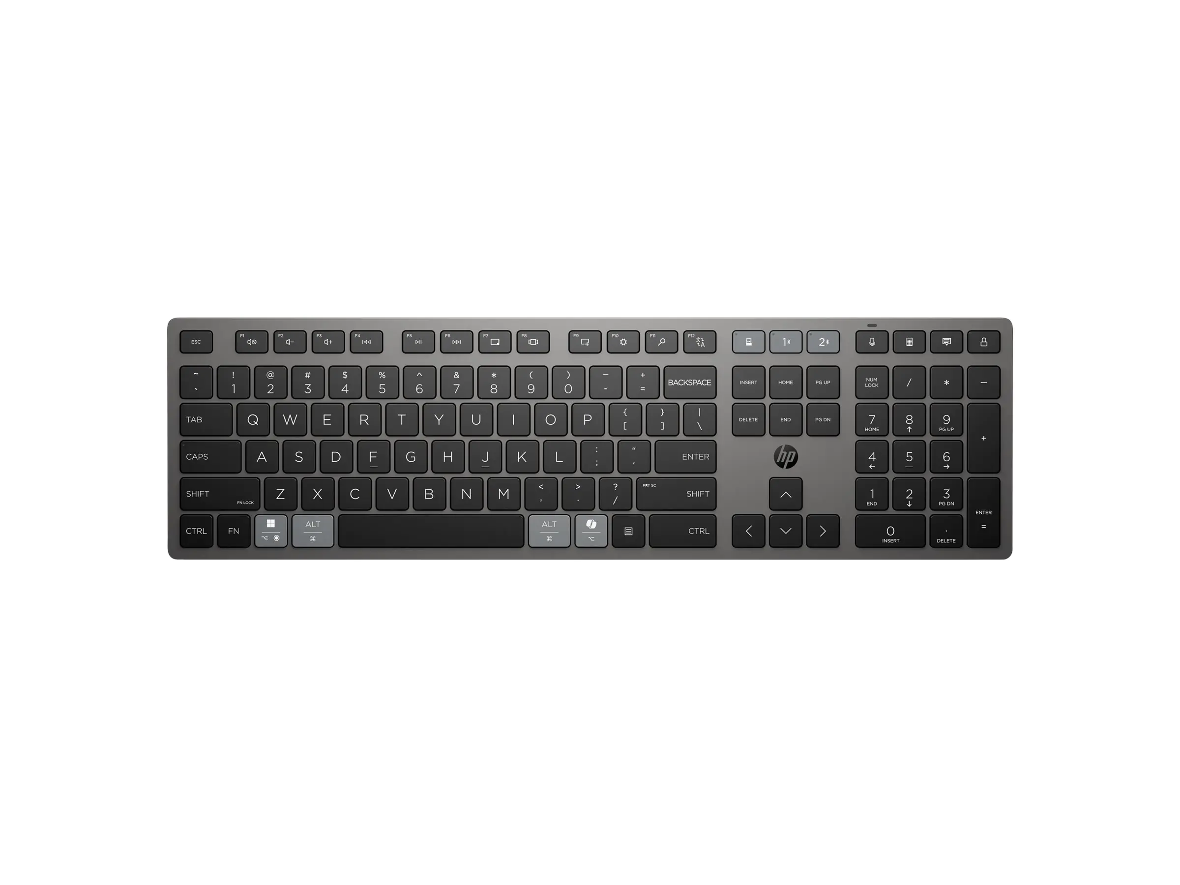 HP 720 - Tastatur - multi-device, rechargeable, powered by SuperCapacitor, 22 programmable keys