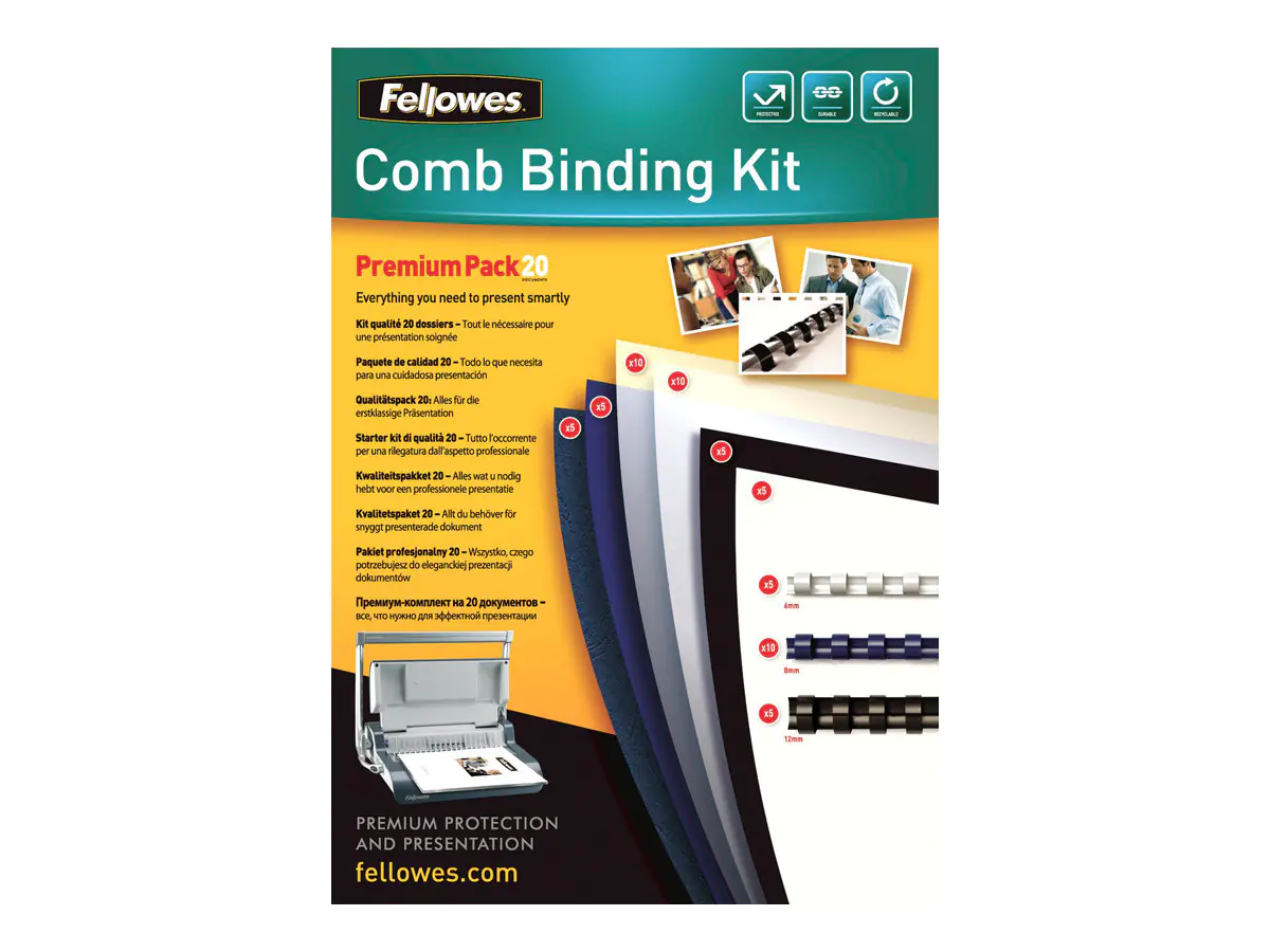 Fellowes® Auswahlpackung Plastikbindung 5371801 20 St./Pack. Fellowes® Auswahlpackung Plastikbindung 5371801 20 St./Pack.