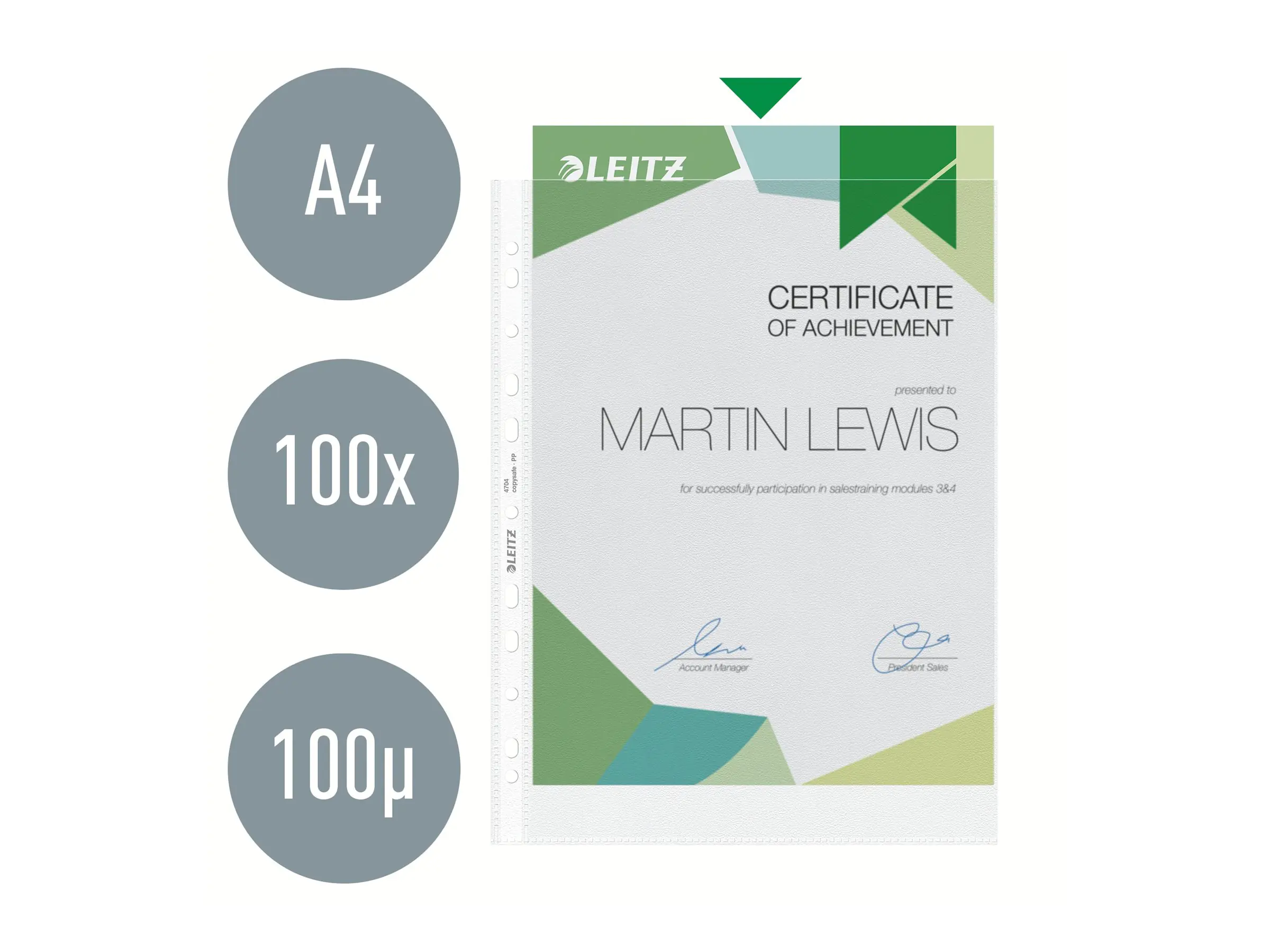 Leitz Prospekthülle DIN A4 0,10mm oben offen Polypropylen farblos 100 St./Pack.