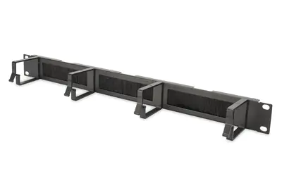 Digitus Professional DN-97663 - Kabelmanagementplatte mit Ringen - Rack montierbar - RAL 9005, Schwarz - 1U - 48.3 cm (19")