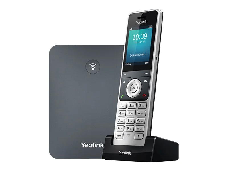 Yealink W76P, IP-Mobiltelefon, Grau, Kabelloses Mobilteil, Tisch/Wand, 20 Zeilen, 1000 Eintragungen 1302024
