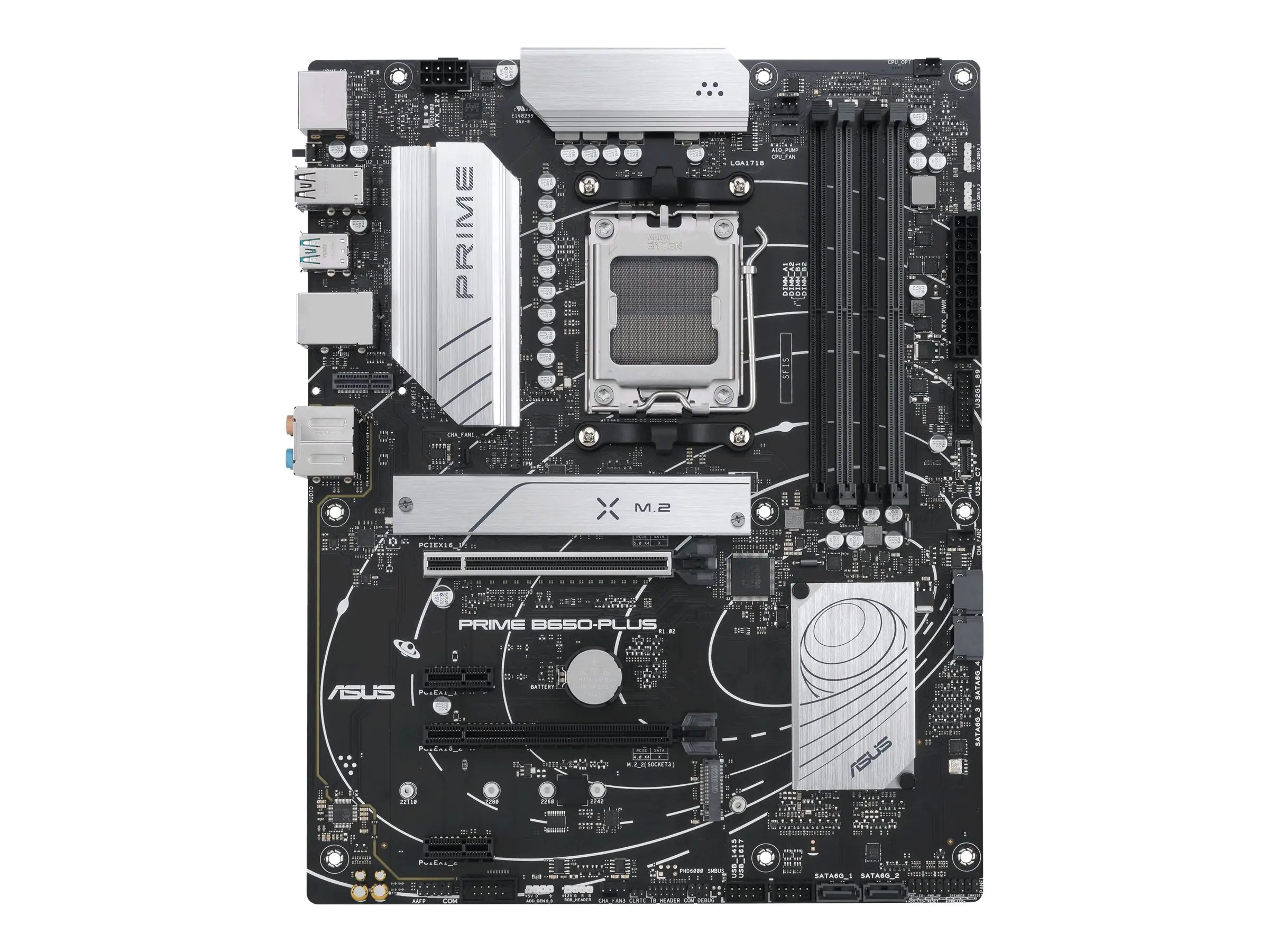 ASUS Prime B650-Plus-CSM - Motherboard - ATX - Socket AM5 - AMD B650 Chipsatz - USB-C 3.2 Gen2, USB 3.2 Gen 2, USB 3.2 Gen 1, USB-C 3.2 Gen 1 - 2.5 Gigabit LAN - Onboard-Grafik (CPU erforderlich) 90MB1BS0-M0EAYC