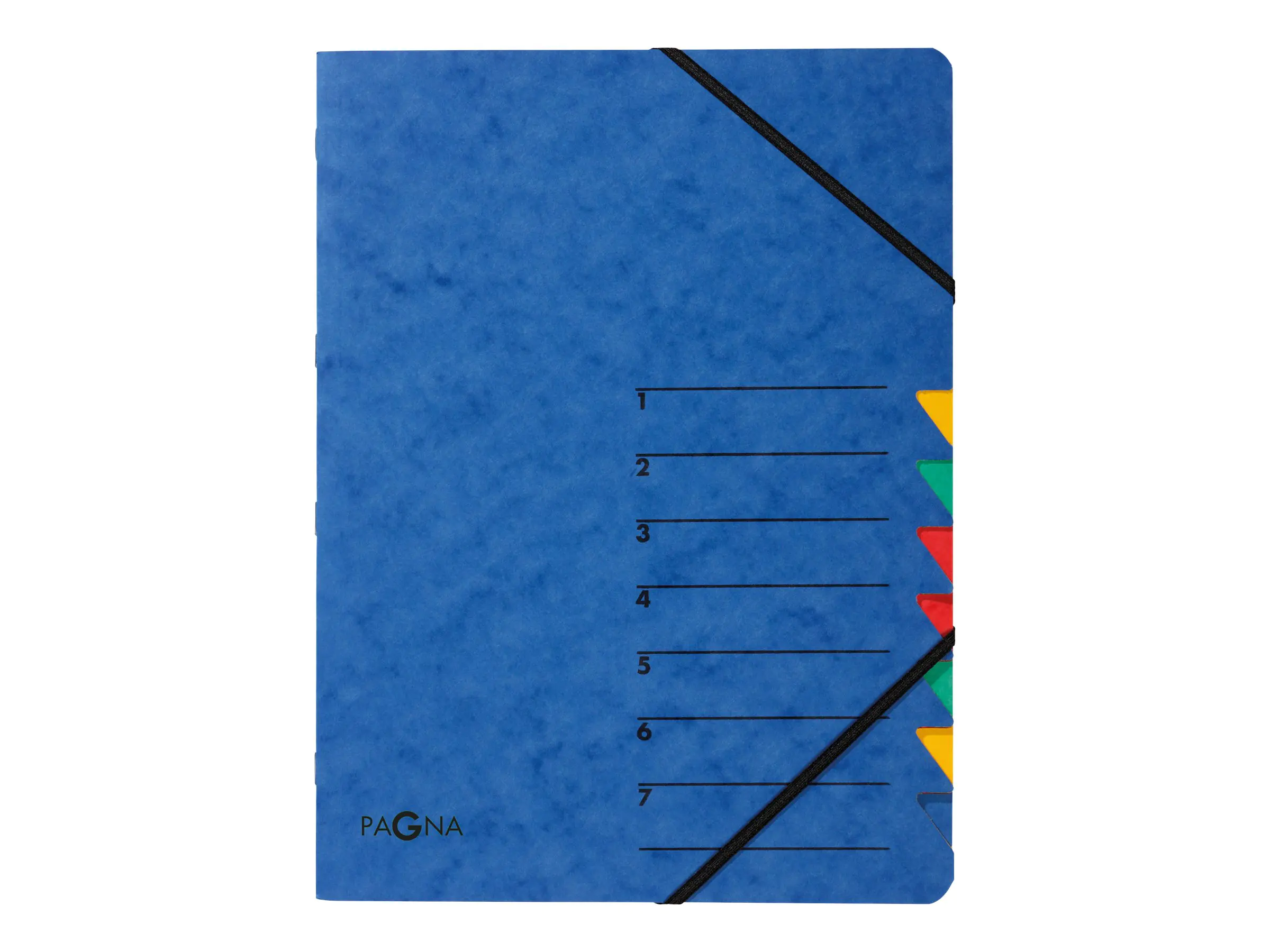 PAGNA Ordnungsmappe EASY 24061-02 DIN A4 7Fächer Pressspann blau