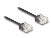 Delock - Patch-Kabel - RJ-45 (M) kurz zu RJ-45 (M) kurz - 2 m - 2.6 mm - UTP - CAT 6 - ultradünn, geformt - Schwarz