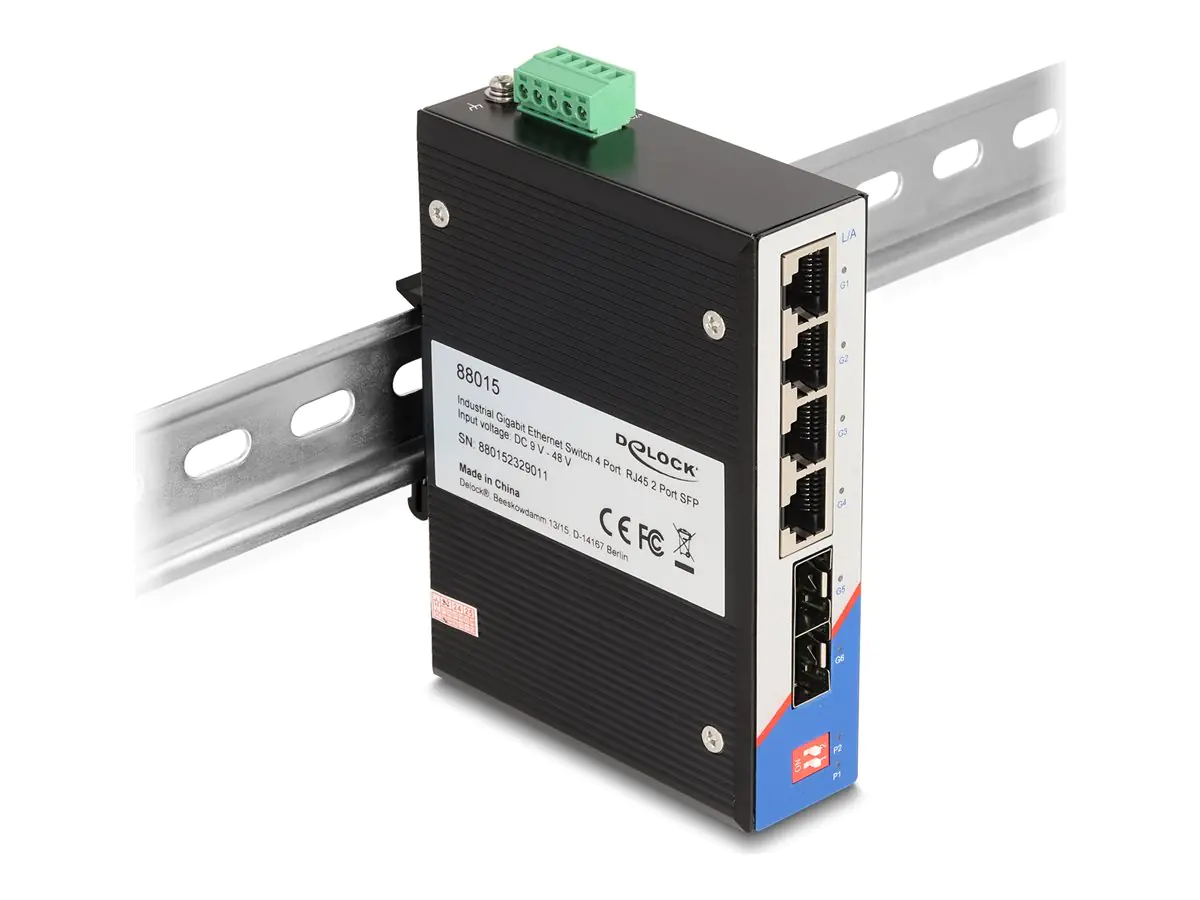 Delock Switch - 4 x 10/100/1000 + 2 x SFP 88015
