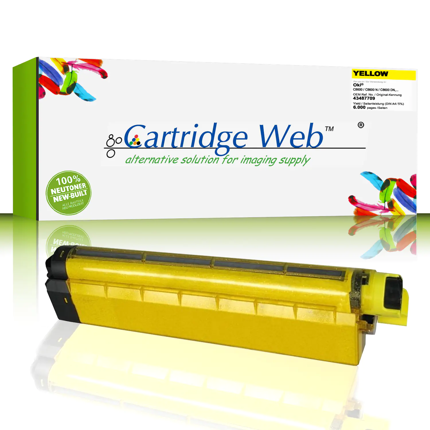 CartridgeWeb Toner kompatibel zu Oki 43487709 gelb 6.000 Seiten CartridgeWeb Toner kompatibel zu Oki 43487709 gelb 6.000 Seiten