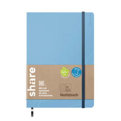 share Notizbuch DIN A5 punktkariert (dotted) hellblau 96 Bl. share Notizbuch DIN A5 punktkariert (dotted) hellblau 96 Bl.