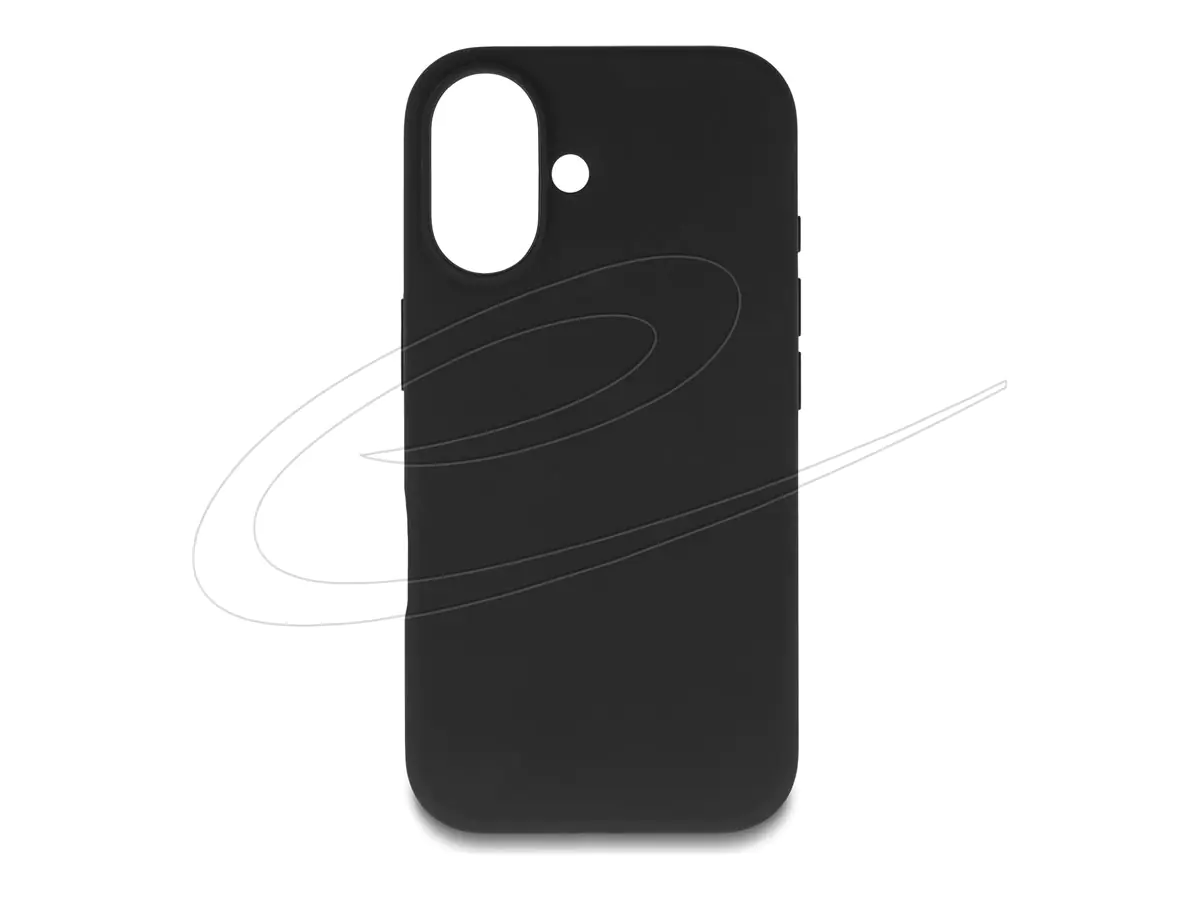 Delock Schutzhülle für iPhone 16 aus Soft-Touch Silikon schwarz
