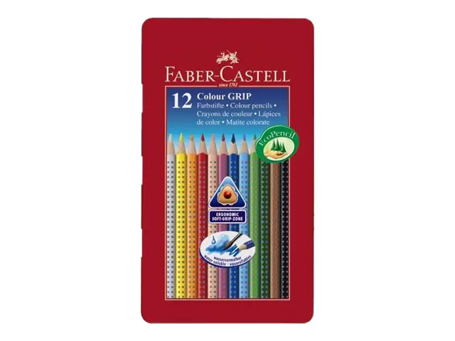 Faber-Castell Buntstift Colour GRIP 112413 f.sort. 12 St./Pack.