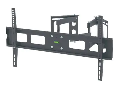 Manhattan TV & Monitor Mount, Corner Wall, Full Motion, 1 screen, Screen Sizes: 37-75", Black, VESA 200x200 to 800x400mm, Max 60kg, LFD, Tilt & Swivel with 3 Pivots, Lifetime Warranty - Klammer - für LCD TV - stabiler Stahl - Schwarz - Bildschirmgröße: 94