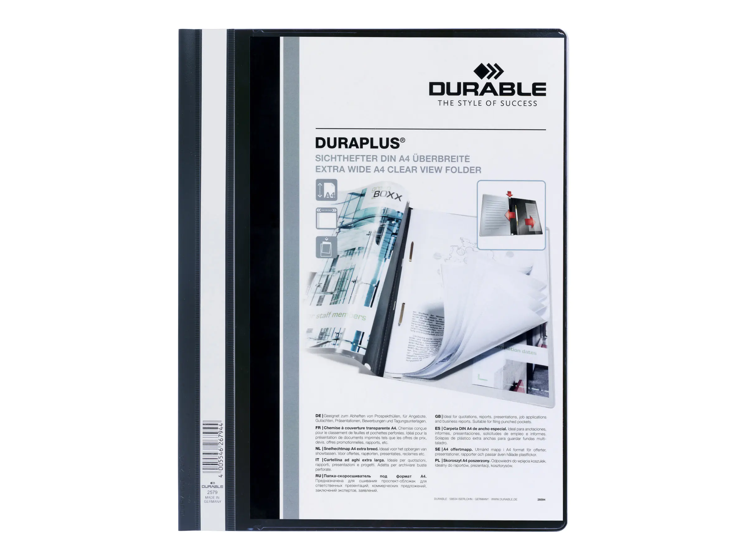 Durable DURAPLUS - Schnellhefter - für A4 (210 x 297 mm) 2579-01