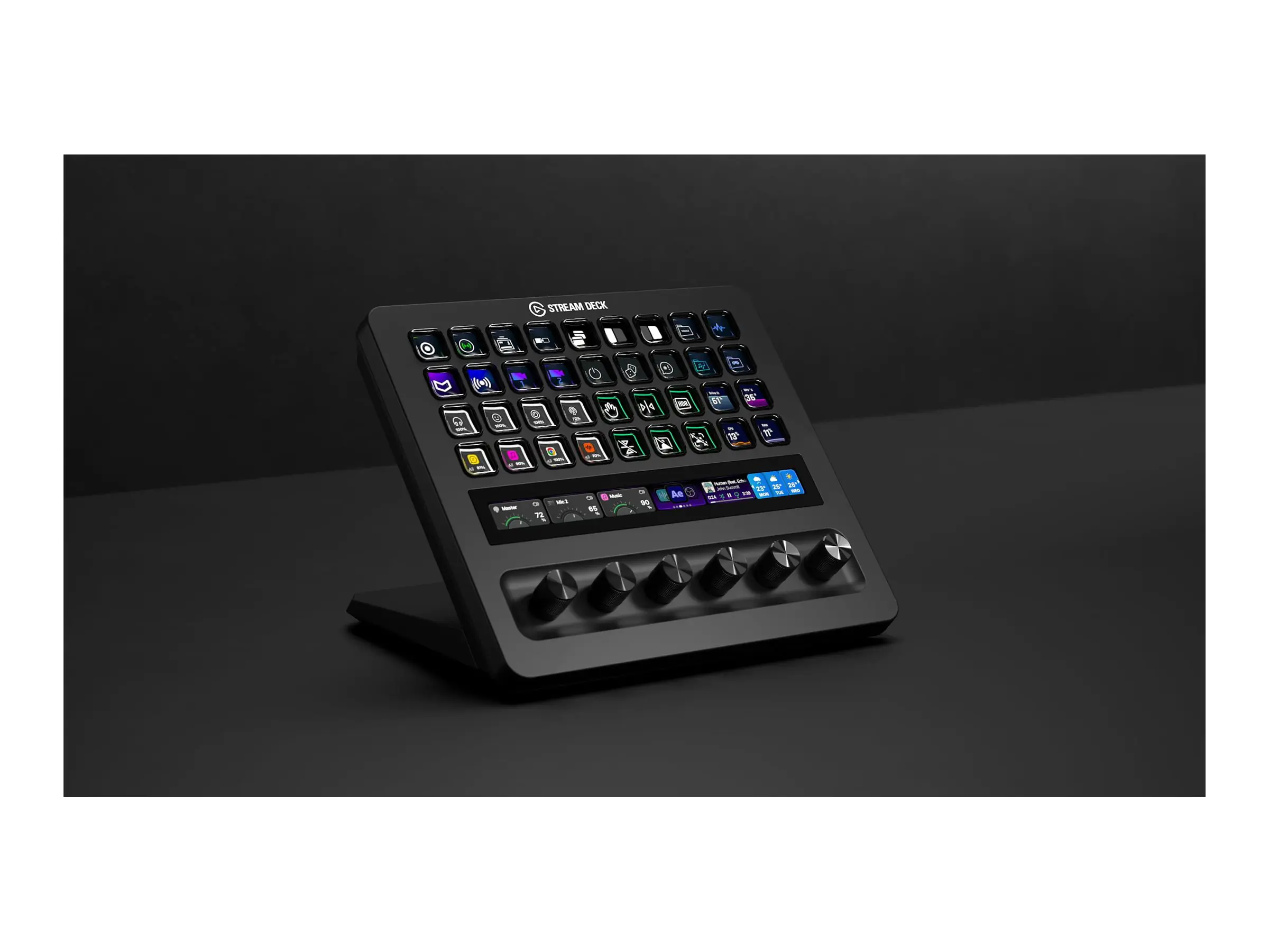 Elgato Stream Deck + XL - Tastenfeld - mit LCD -Touchpanel, 6 dials