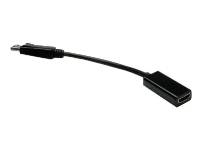 VALUE - Videoadapter - DisplayPort männlich zu HDMI weiblich - 15 cm - Schwarz - passiv