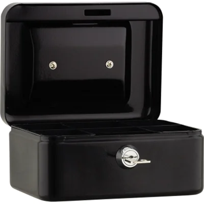 Geldkassette 15,2x8x11,5cm 5Fächer schwarz Geldkassette 15,2x8x11,5cm 5Fächer schwarz