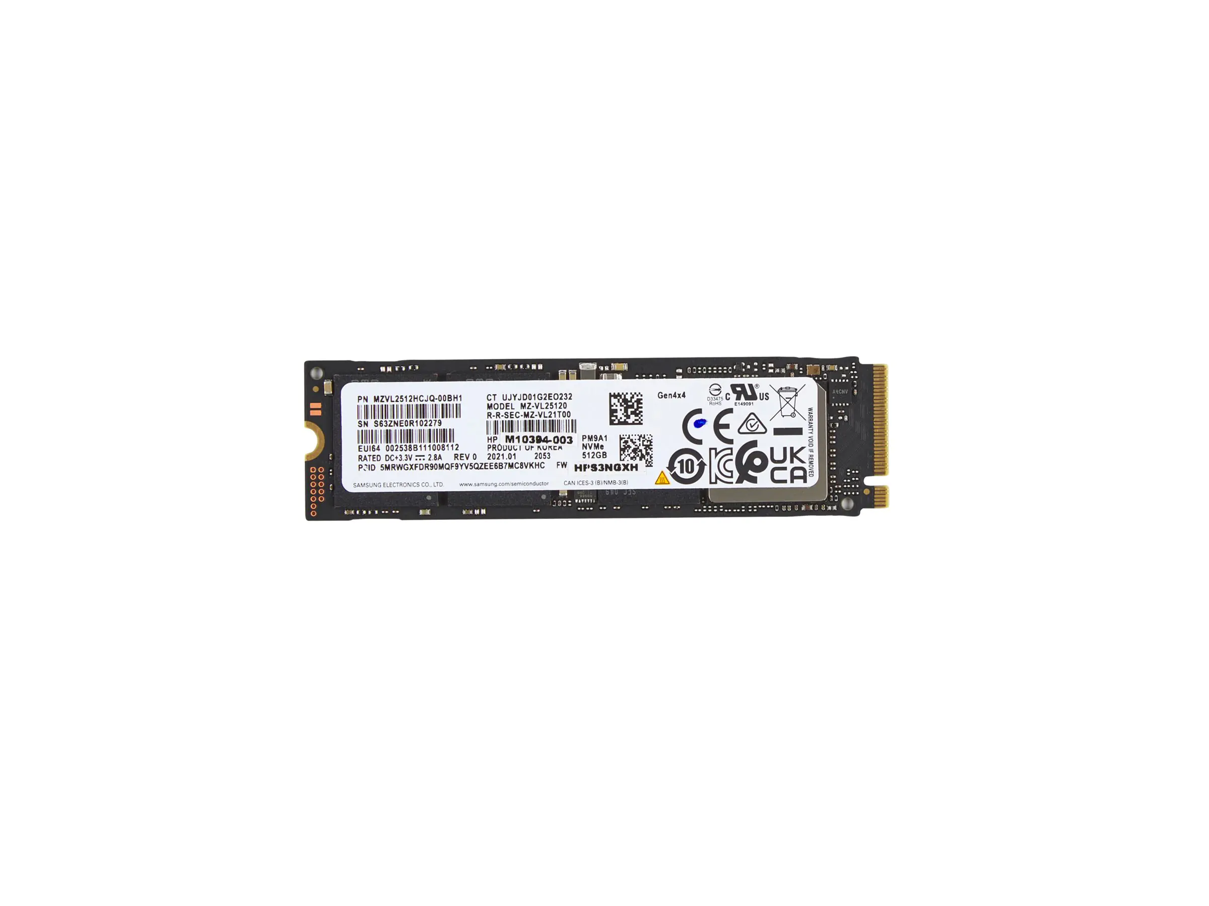 HP 512Gb PCIe NVMe SSD AL0M8AA