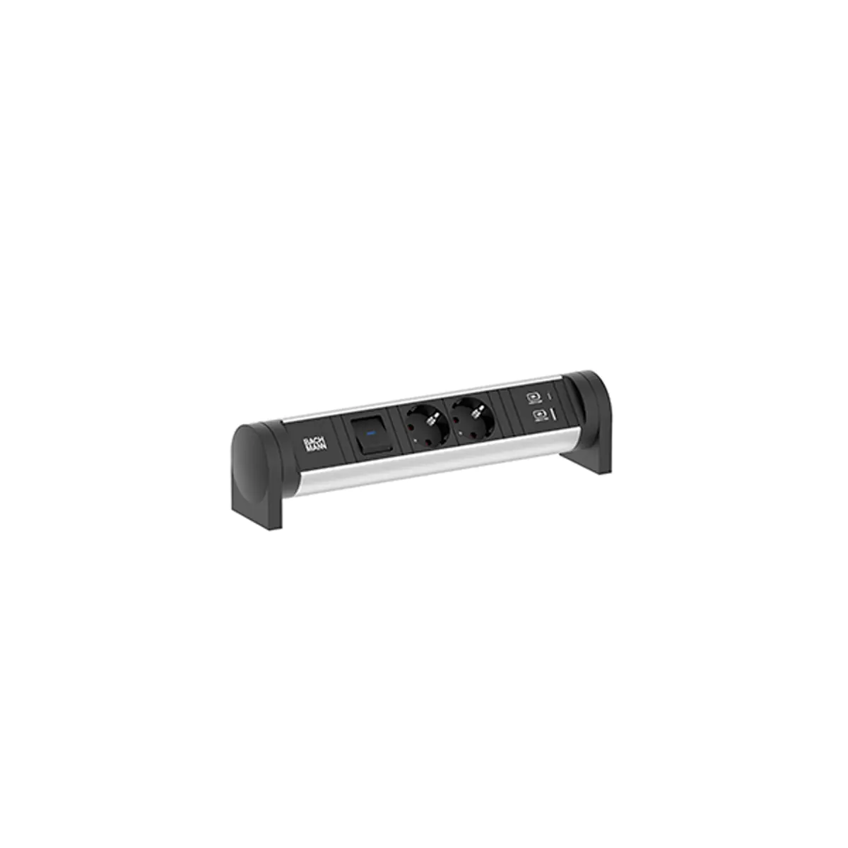 Bachmann CYCLE Desk - Steckdosenleiste (oberflächenmontierbar) - Eingabe, Eingang GST18 - Ausgangsanschlüsse: 2 (2 x CEE 7/3, 24 pin USB-C, USB) 708.001