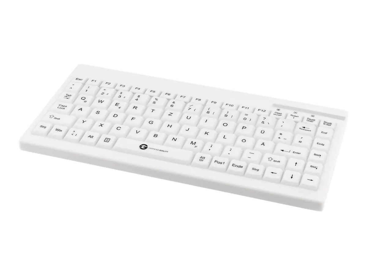 GETT TKG-088-GCQ-IP68-KGEH-WHITE-USB-DE - Medical Grade - Tastatur - waschbar - USB - Deutsch - weiß